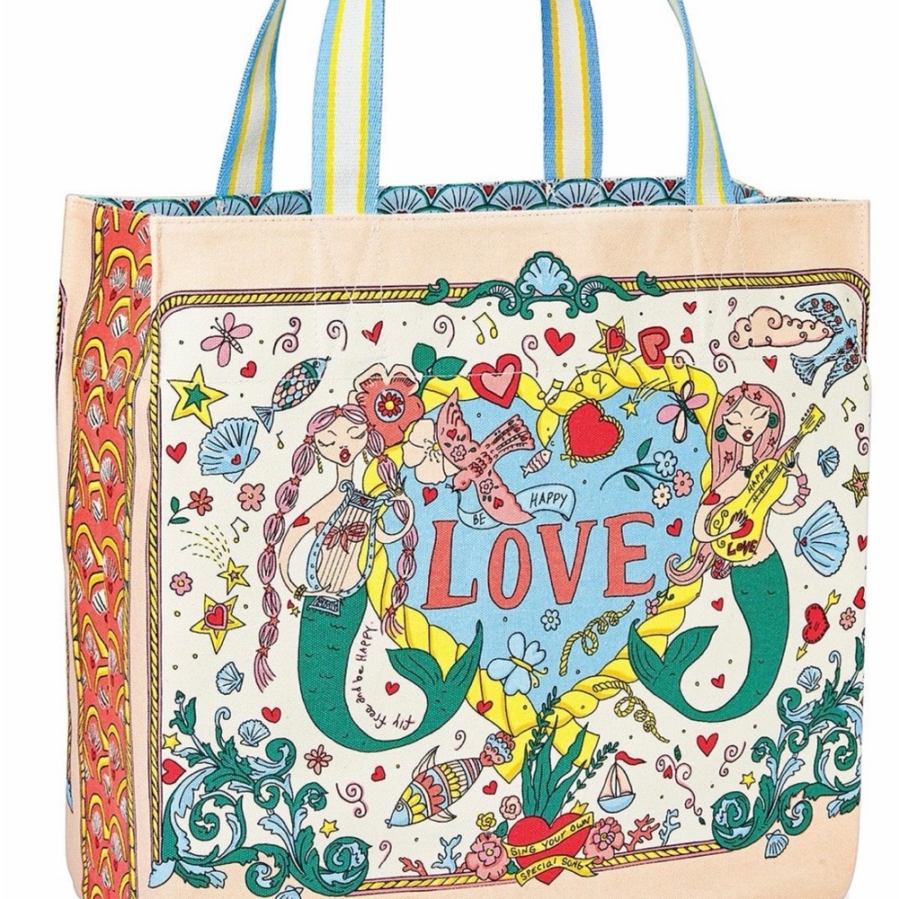 Colorful Siren Song Love Tote Bag